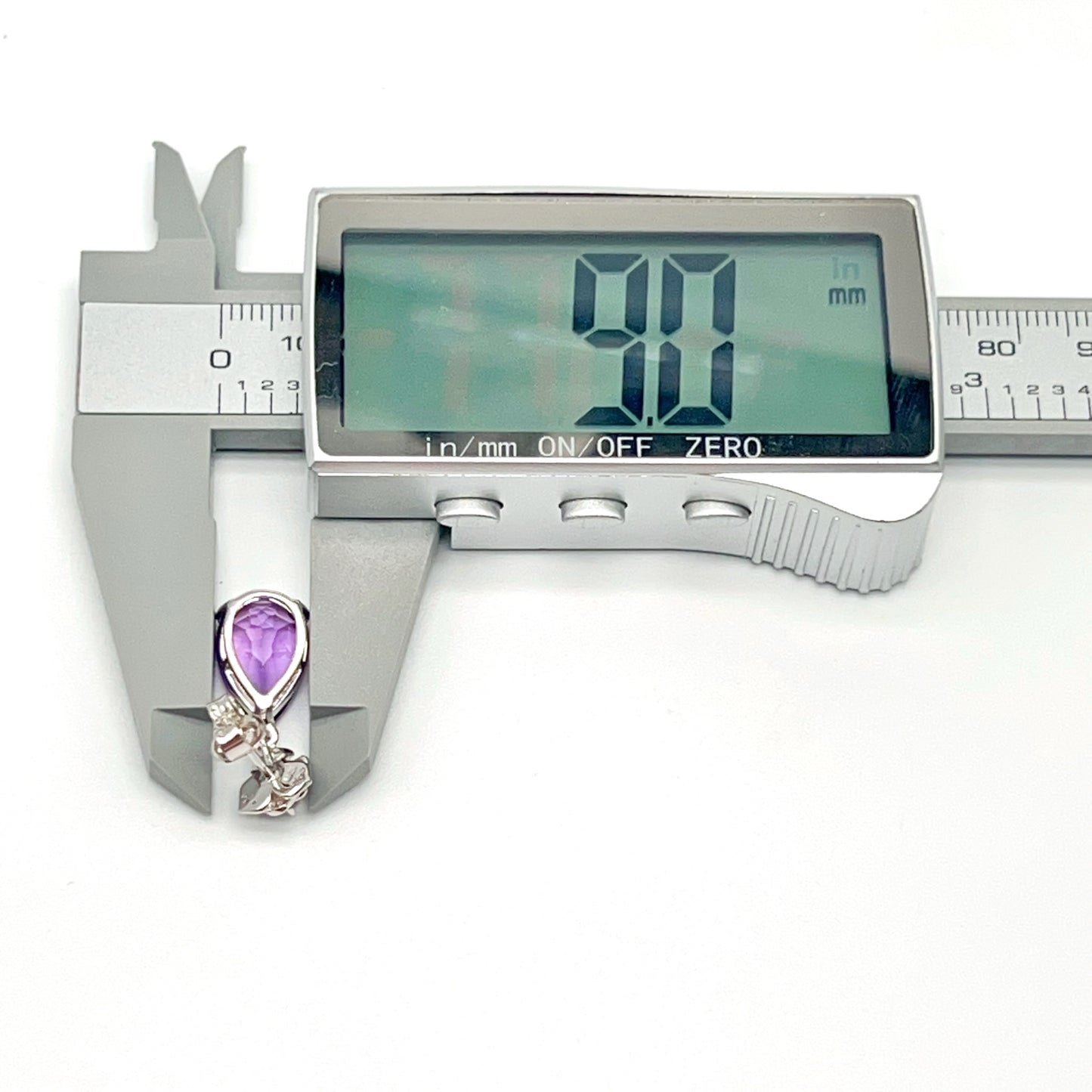 Contemporary Cocktail. Set of Amethyst in Silver 925. Camellia