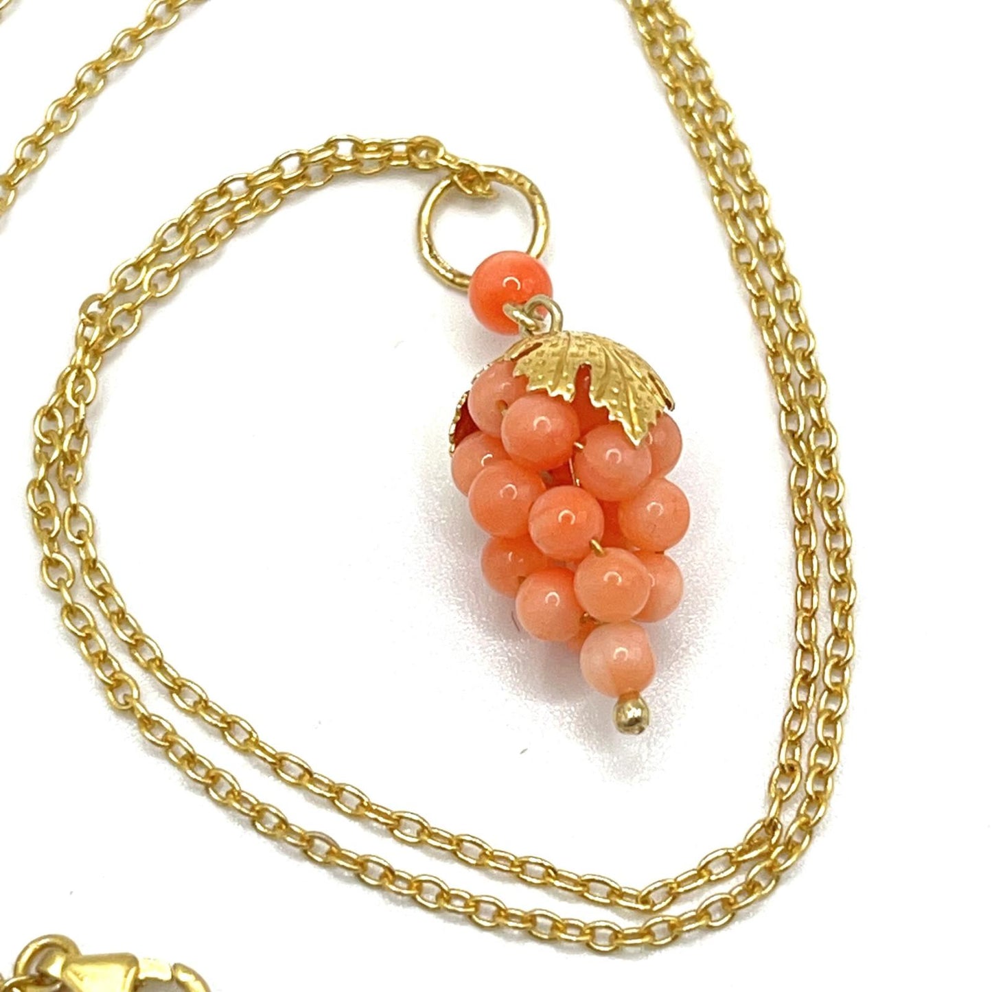 Italian Artisan Collection . Coral Earring & Necklace in Silver 925 . Pacific Pink Coral