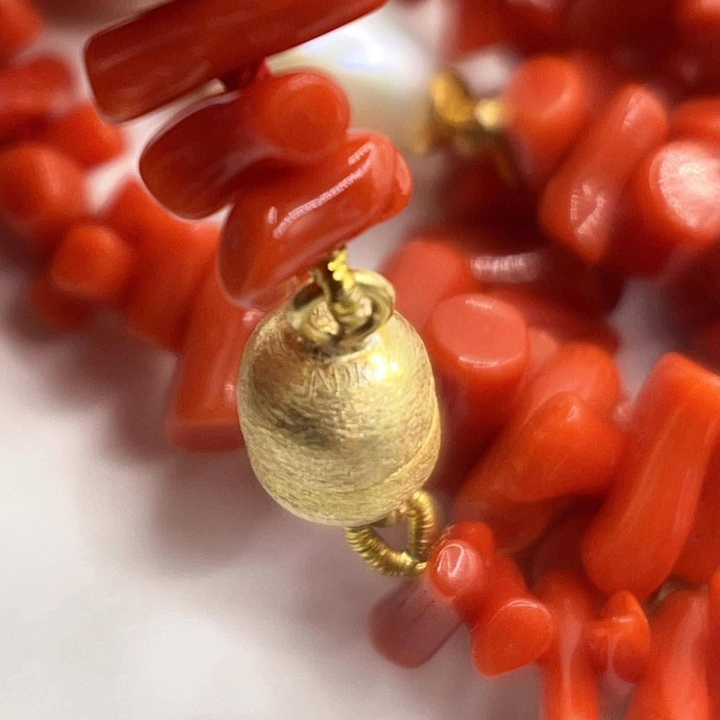 Italian Artisan Collection. Coral & Pearl Necklace in Silver 925 With Sea-Inspired Elements