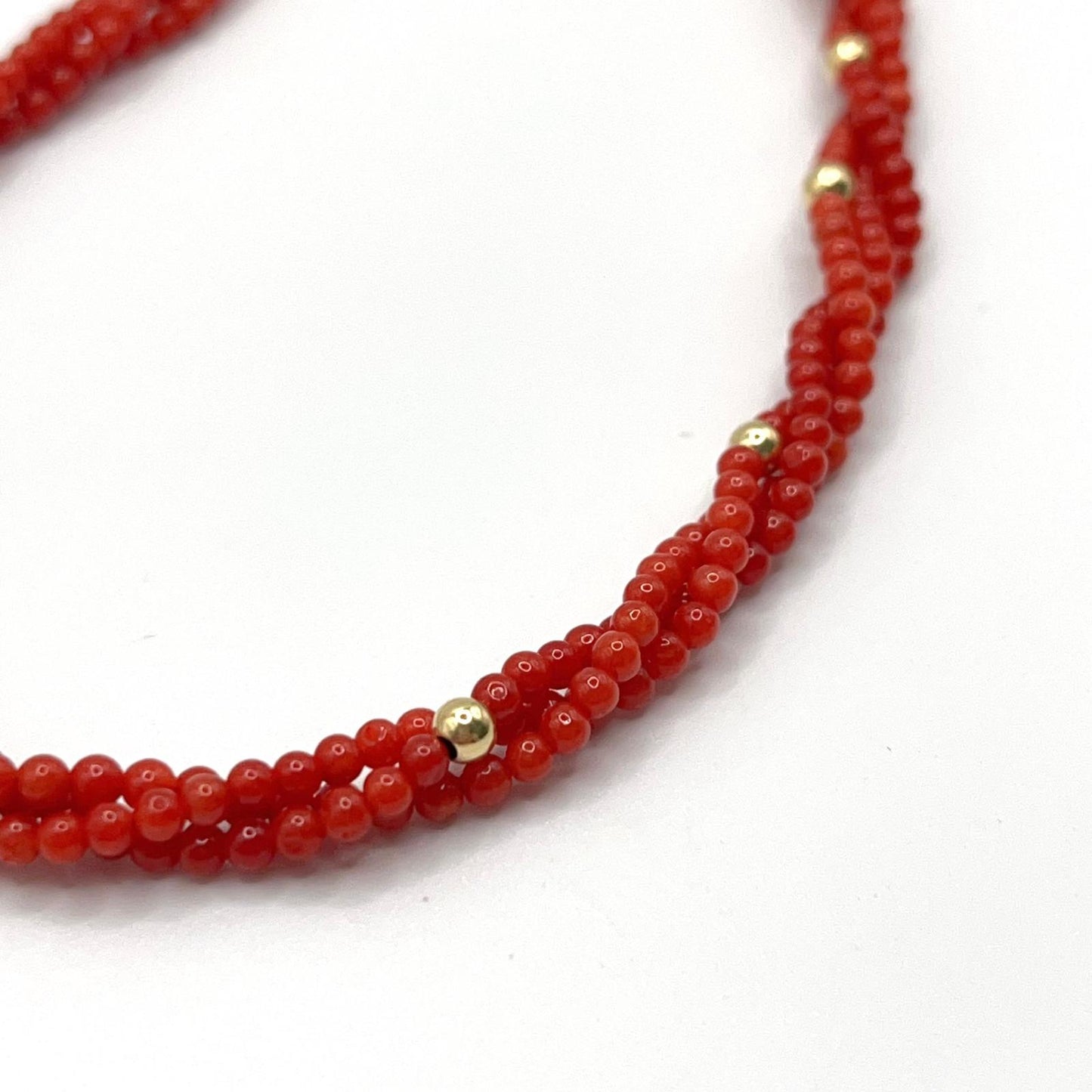 Coral Necklace In Gold 18K High Quality
