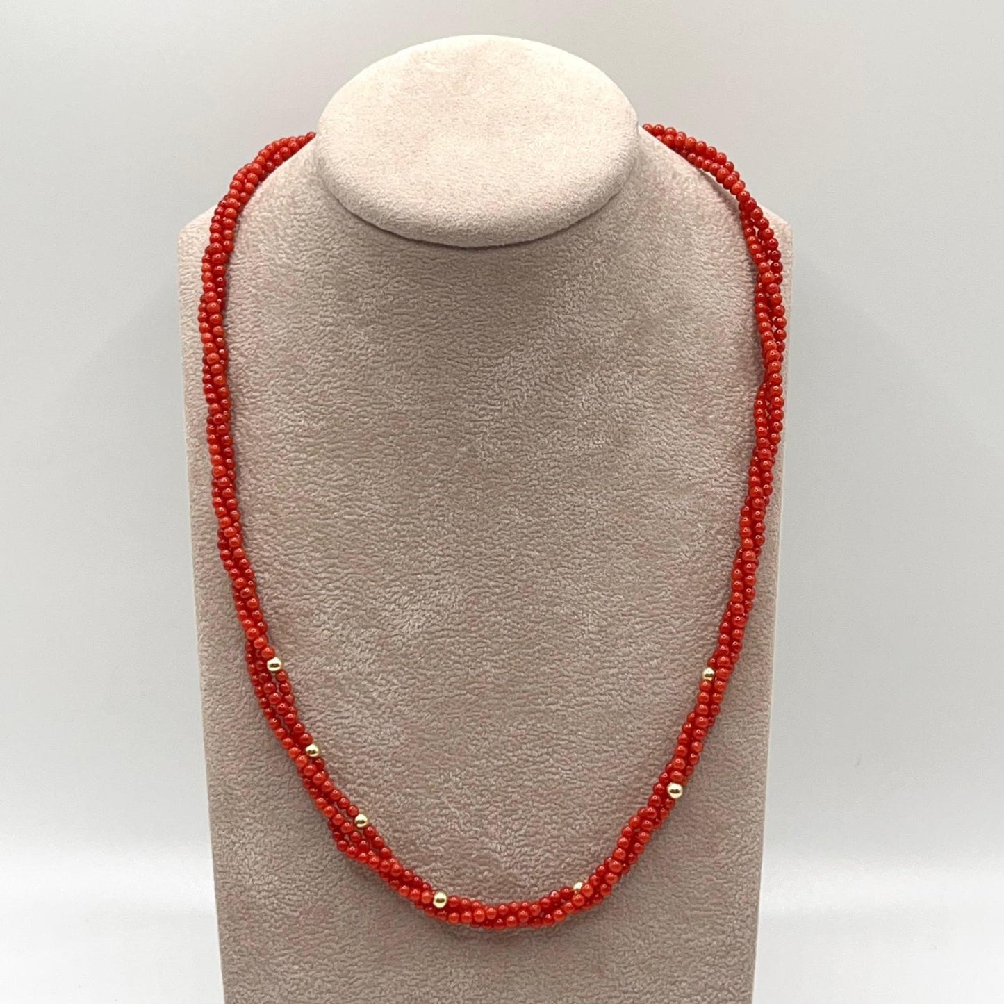 Coral Necklace In Gold 18K High Quality
