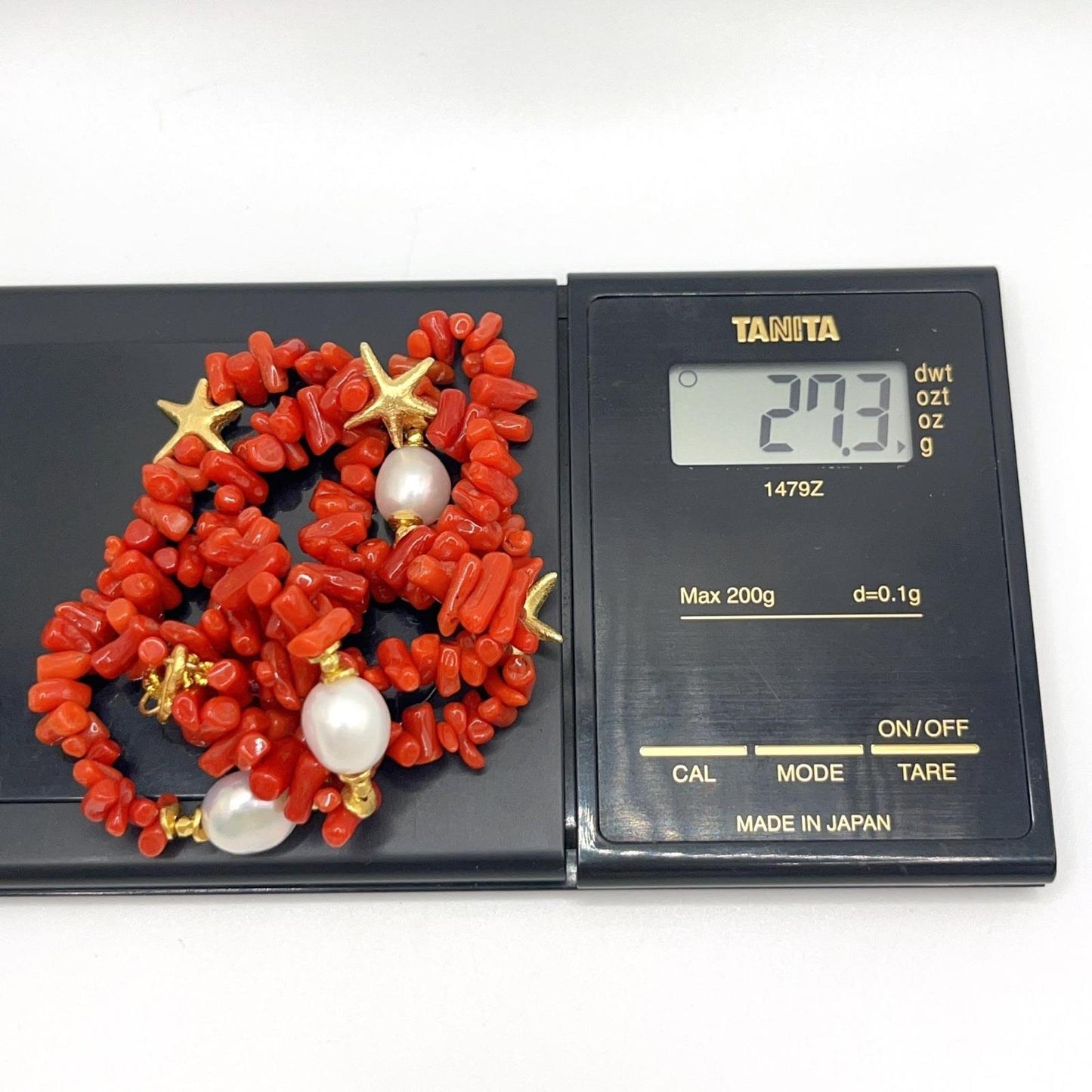 Italian Artisan Collection. Coral & Pearl Bracelet in Silver 925 With Sea-Inspired Elements