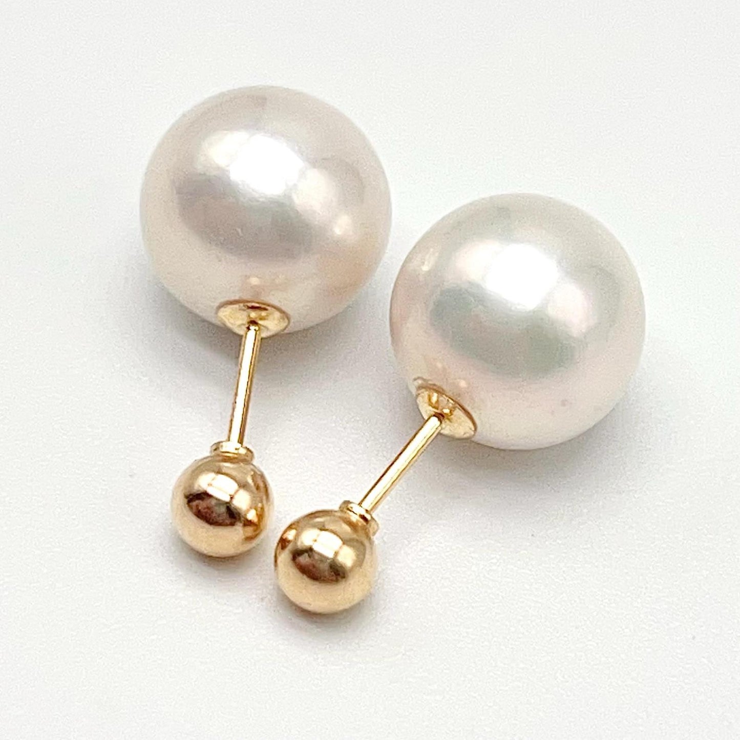 Geometric Edison Pearl Stud in 18K Gold
