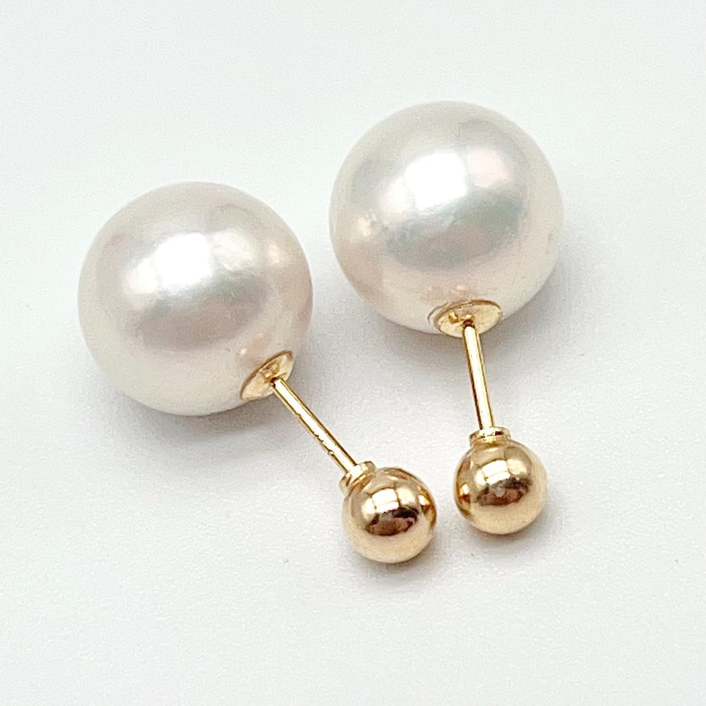 Geometric Edison Pearl Stud in 18K Gold