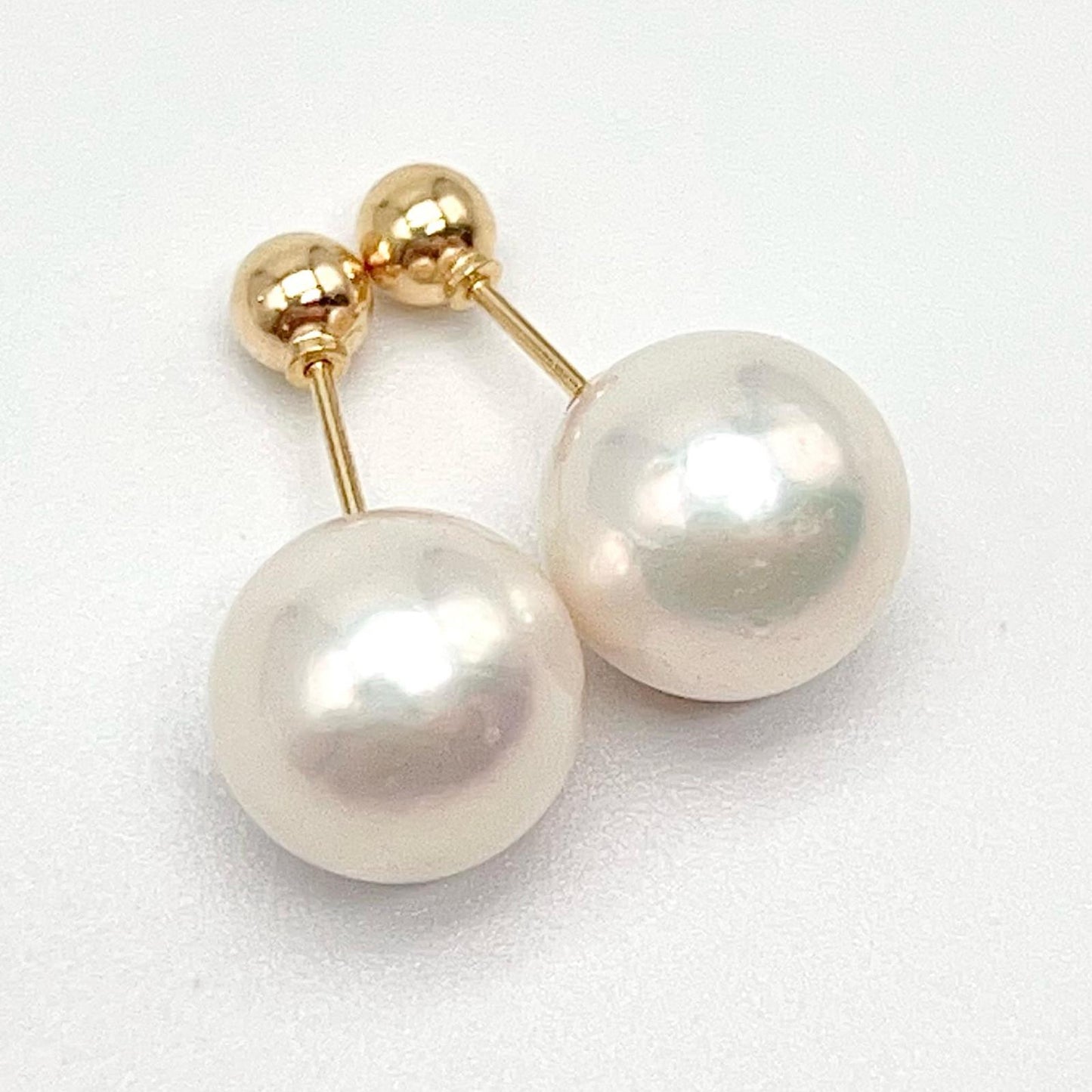 Geometric Edison Pearl Stud in 18K Gold