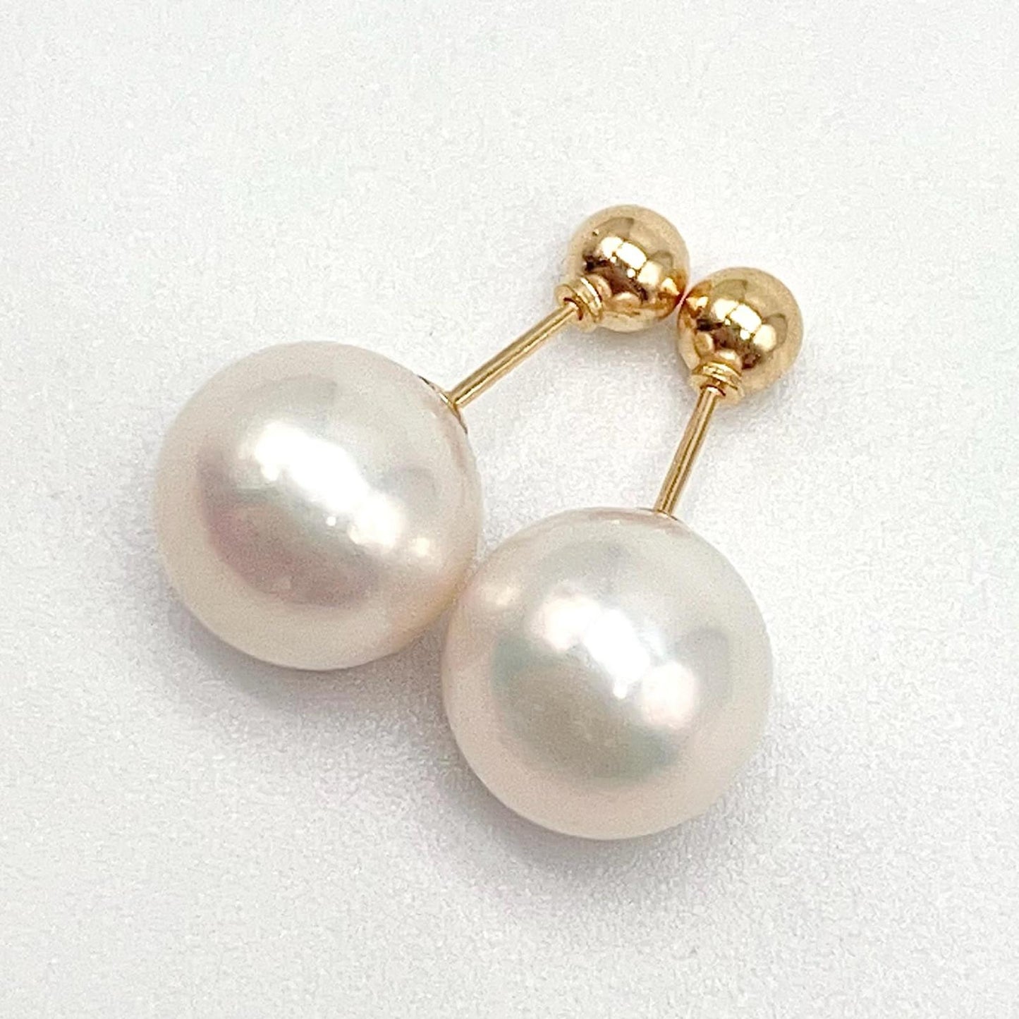 Geometric Edison Pearl Stud in 18K Gold