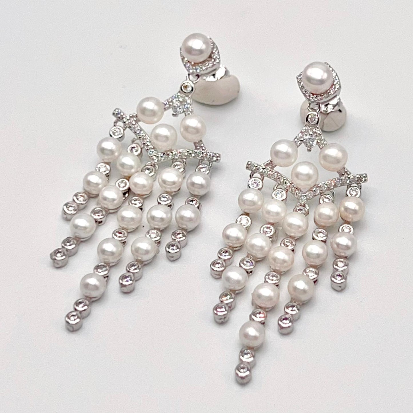 Luxury Freshwater Pearl Chandelier Drop Earrings