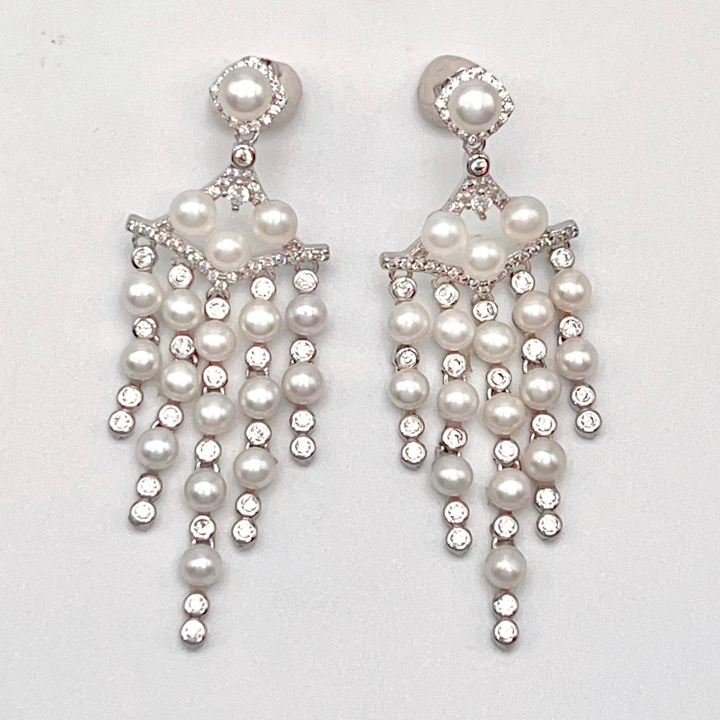 Luxury Freshwater Pearl Chandelier Drop Earrings