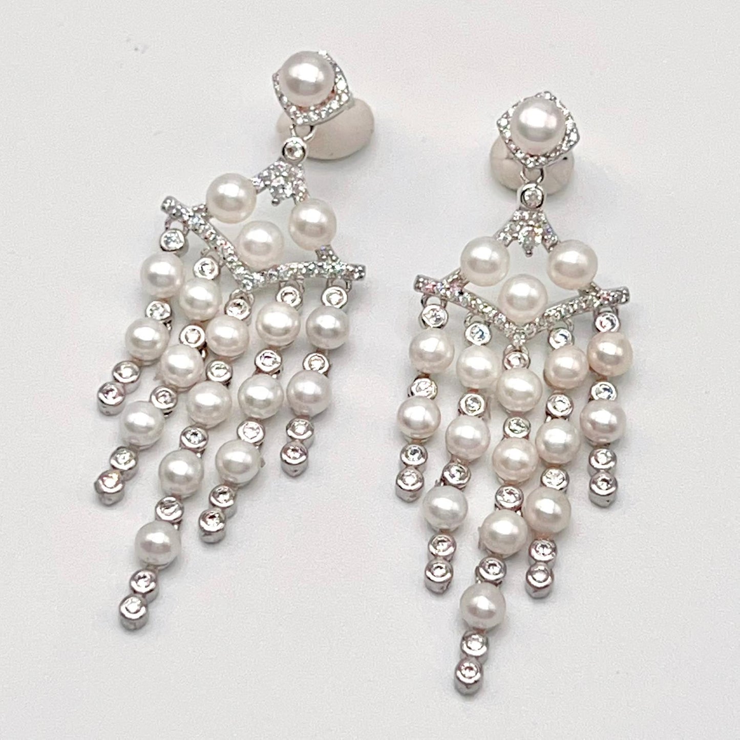 Luxury Freshwater Pearl Chandelier Drop Earrings