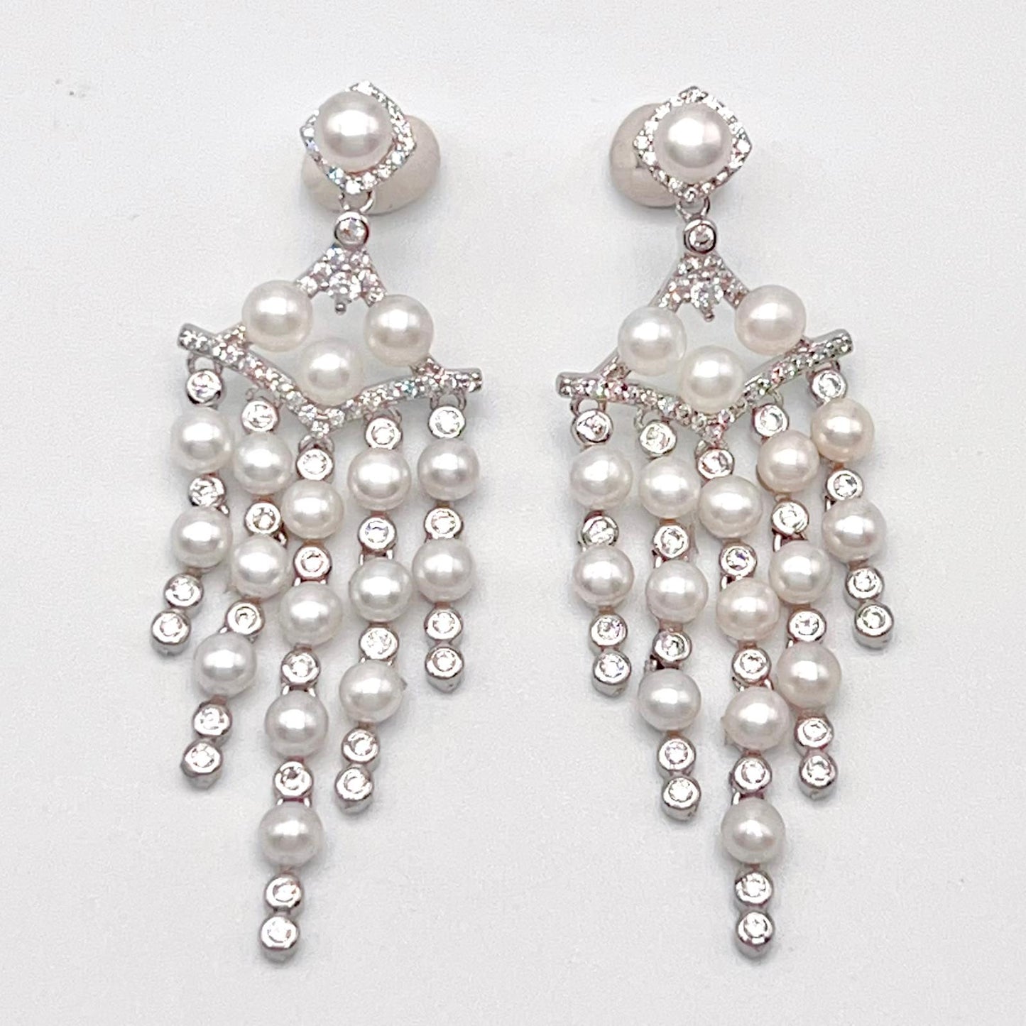 Luxury Freshwater Pearl Chandelier Drop Earrings