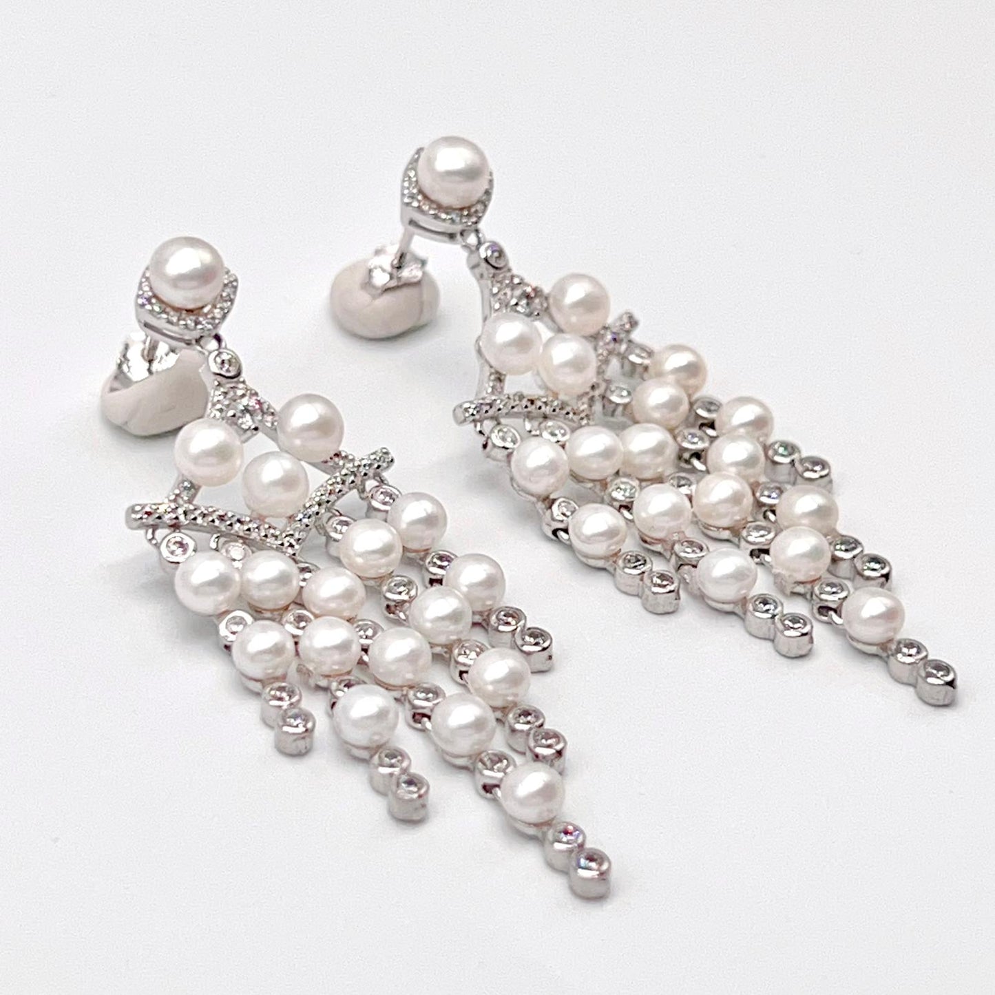 Luxury Freshwater Pearl Chandelier Drop Earrings