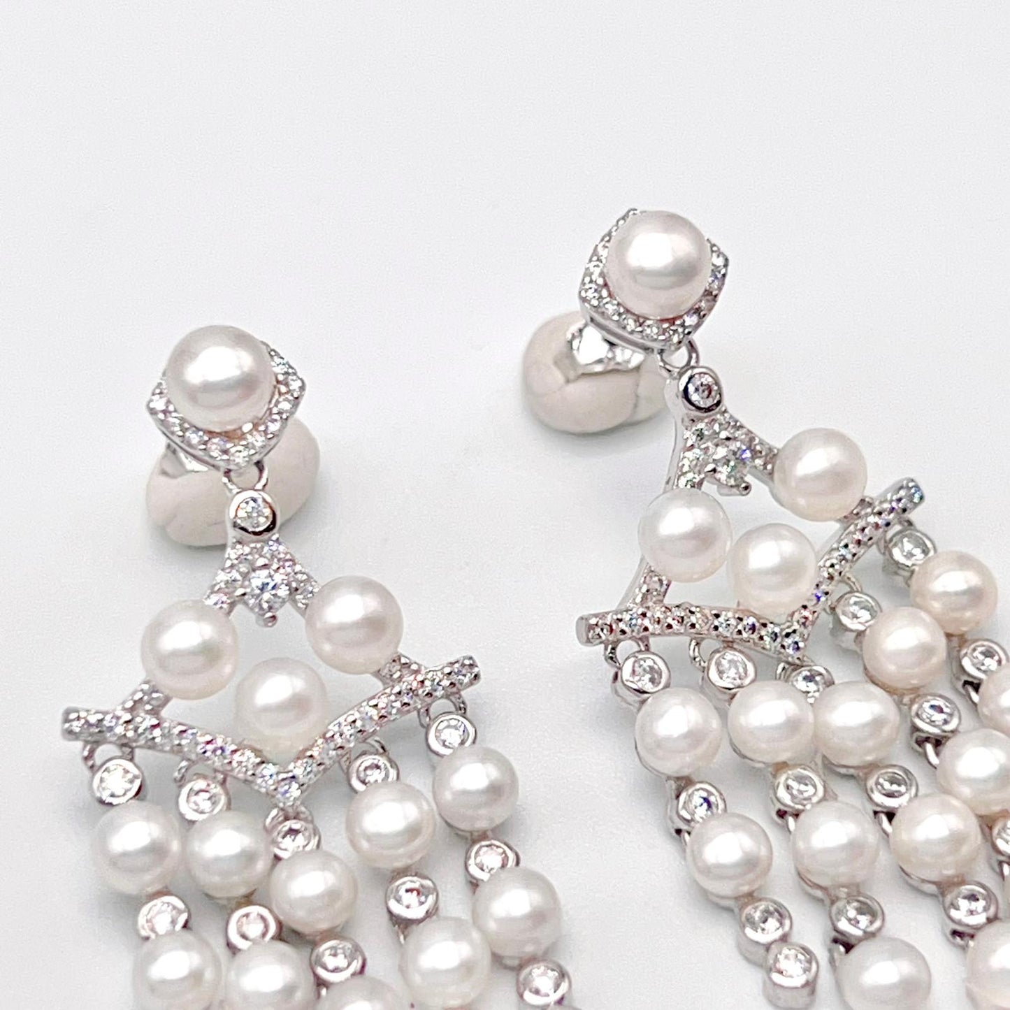 Luxury Freshwater Pearl Chandelier Drop Earrings