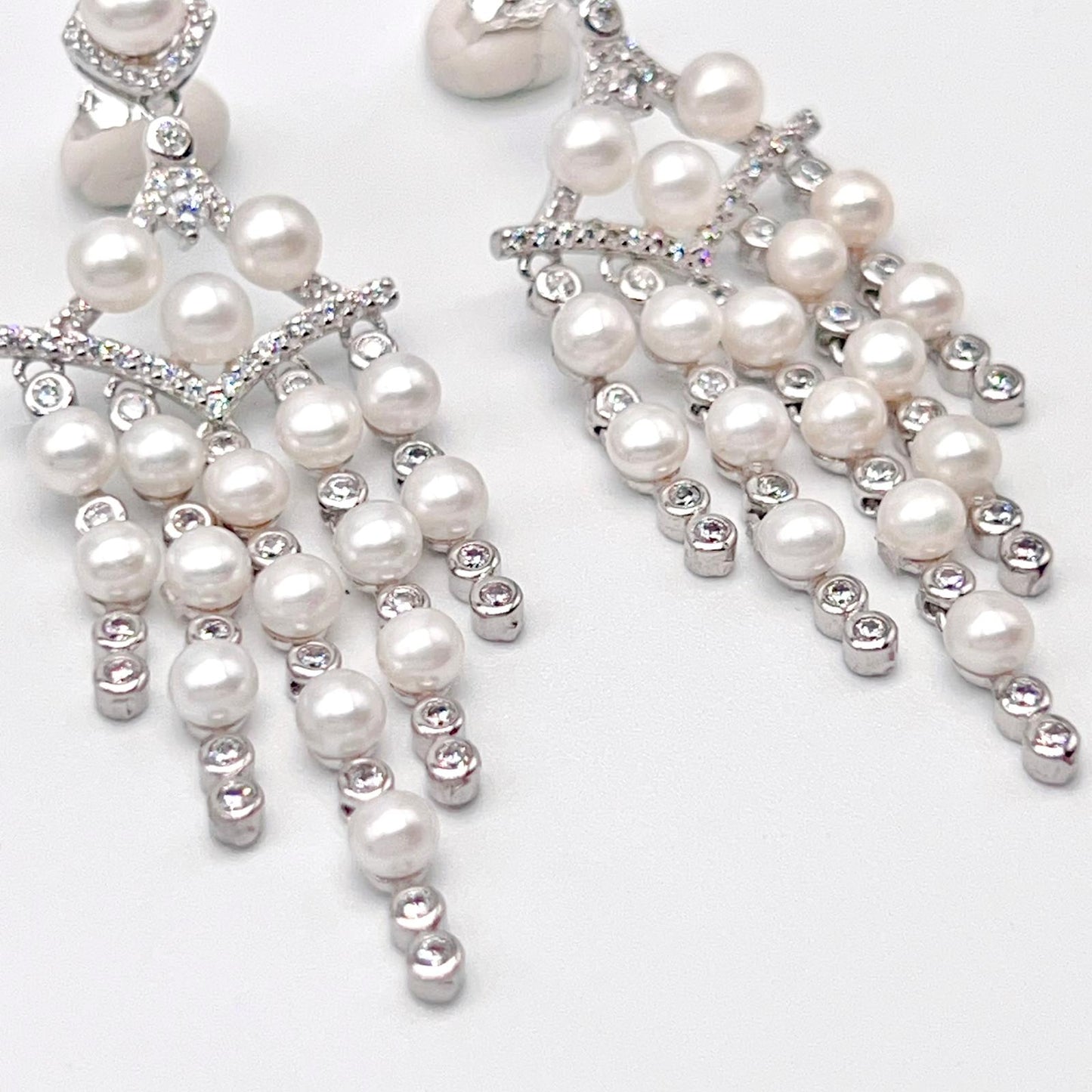 Luxury Freshwater Pearl Chandelier Drop Earrings