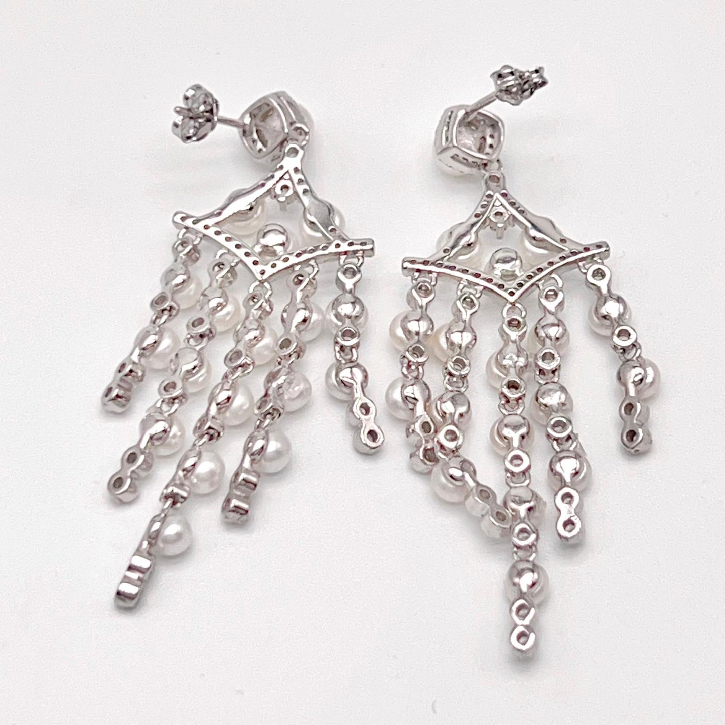 Luxury Freshwater Pearl Chandelier Drop Earrings