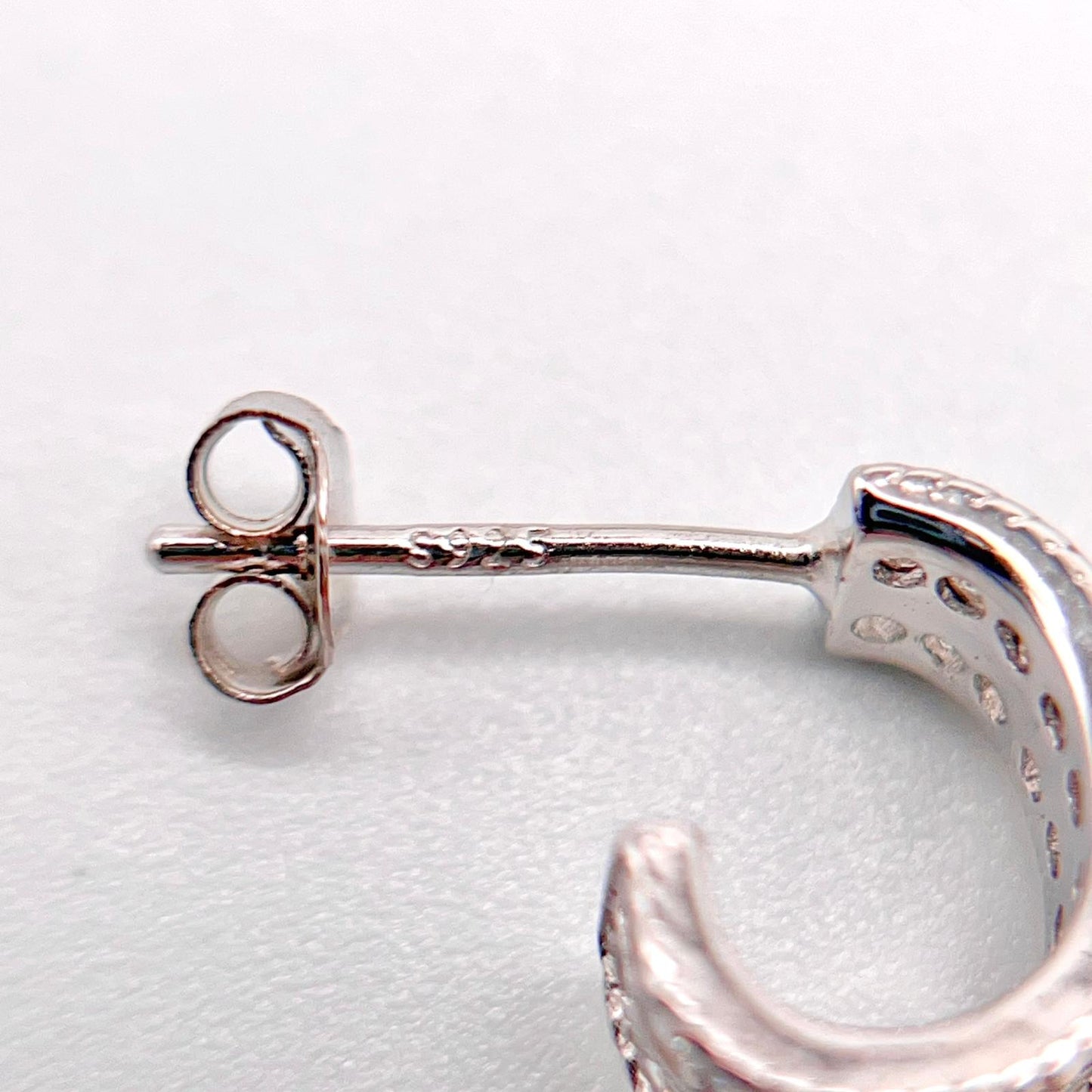 Cultured Pearl Halo Hoop Earrings Silver 925