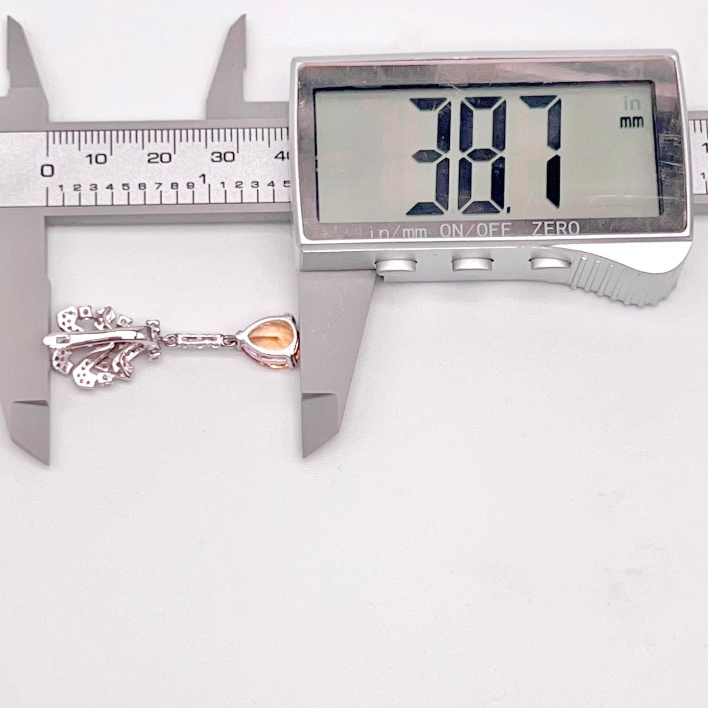 Citrine Pear Drop Leaf Vine Earrings Silver 925