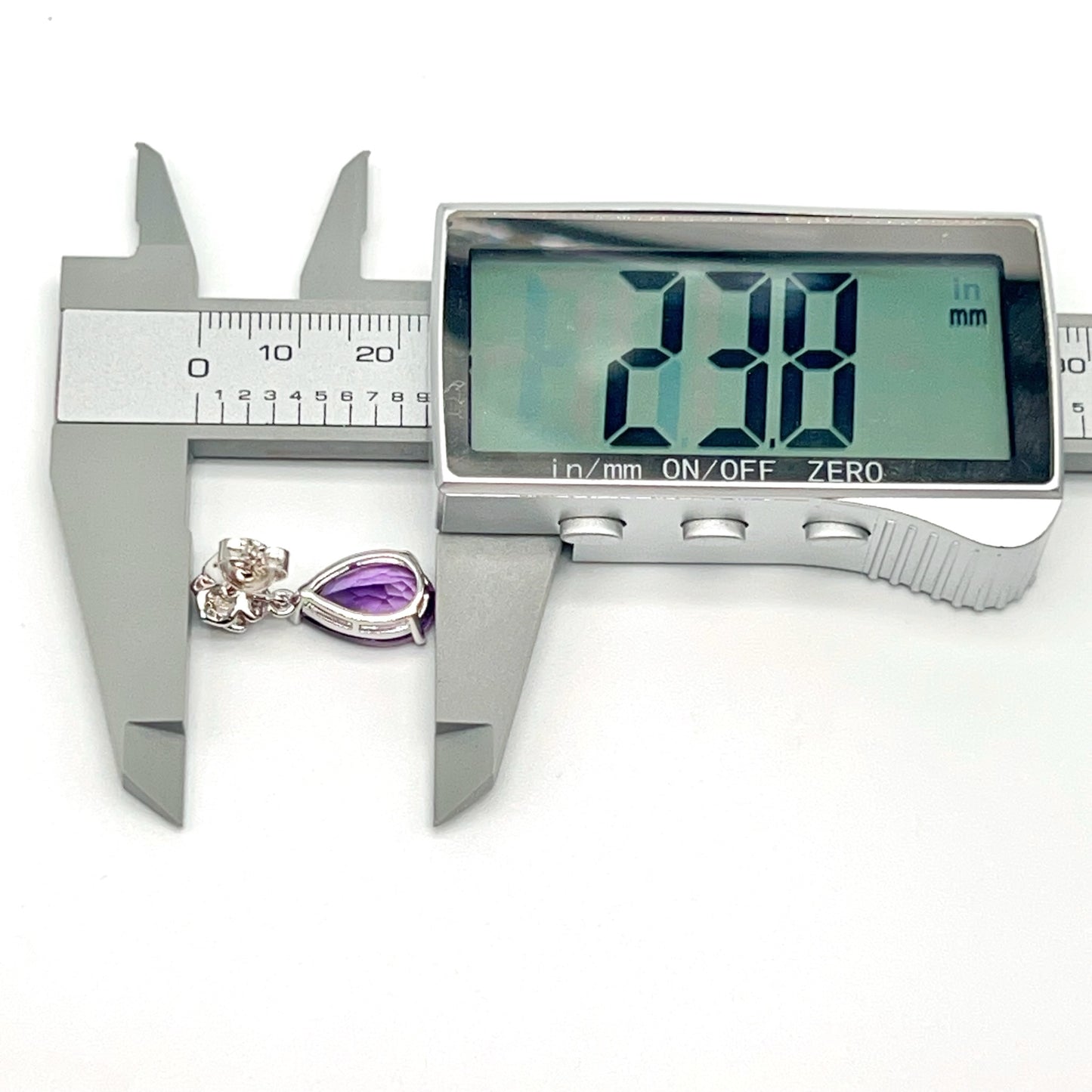Contemporary Cocktail. Set of Amethyst in Silver 925. Camellia