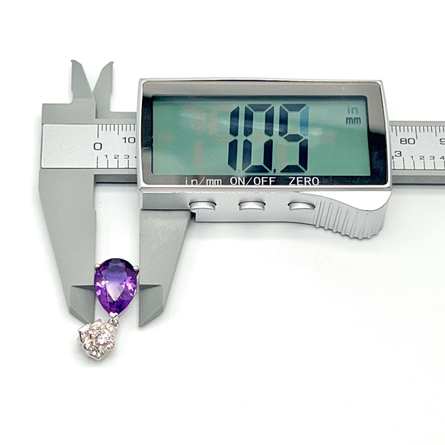 Contemporary Cocktail. Set of Amethyst in Silver 925. Camellia
