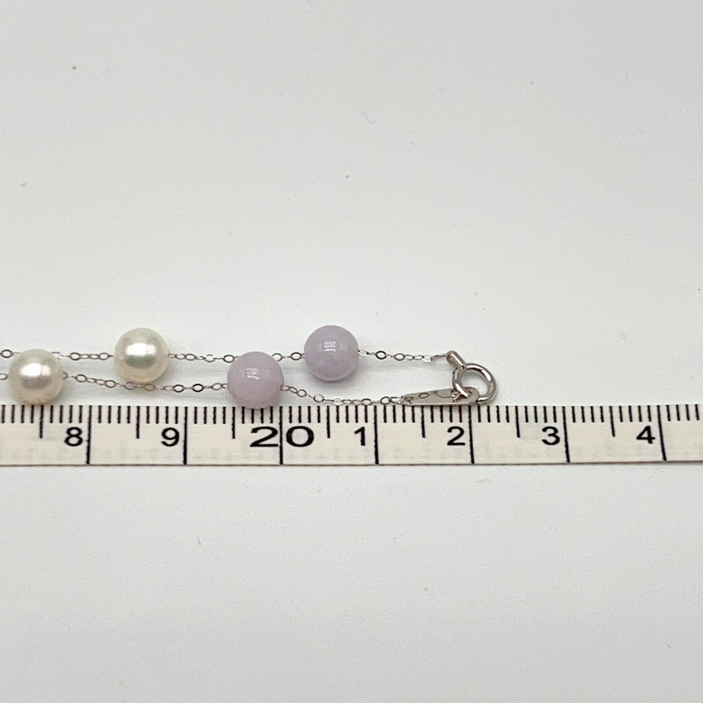 Star Light. Pearl and purple jadeite necklace in Platinum. PT900