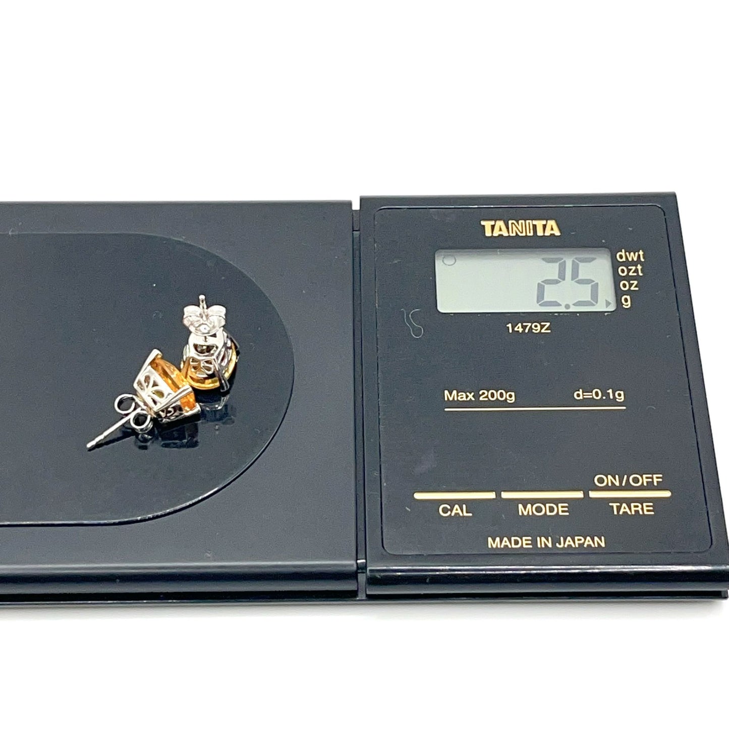 Contemporary Cocktail. Set of Citrine Earring & Ring in Silver 925 . Oval Simple