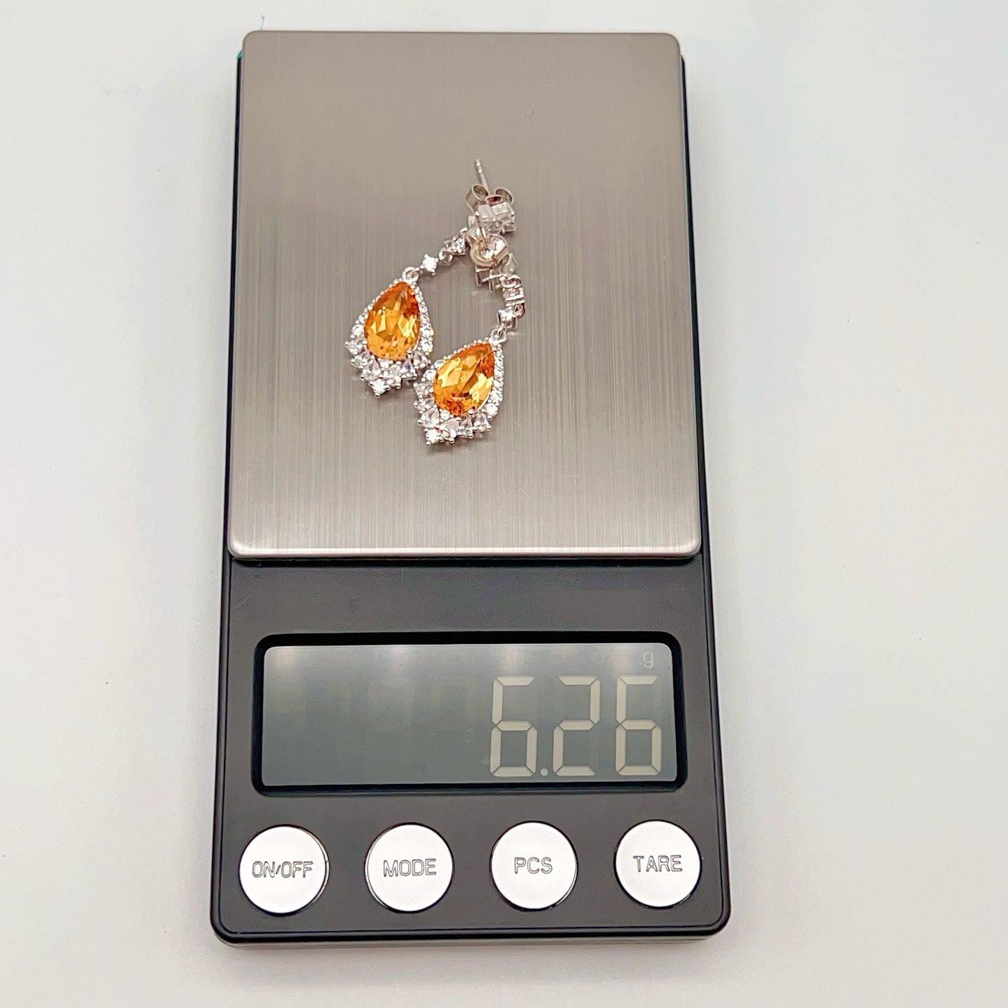 Contemporary Cocktail. Earring of Citrine in silver 925
