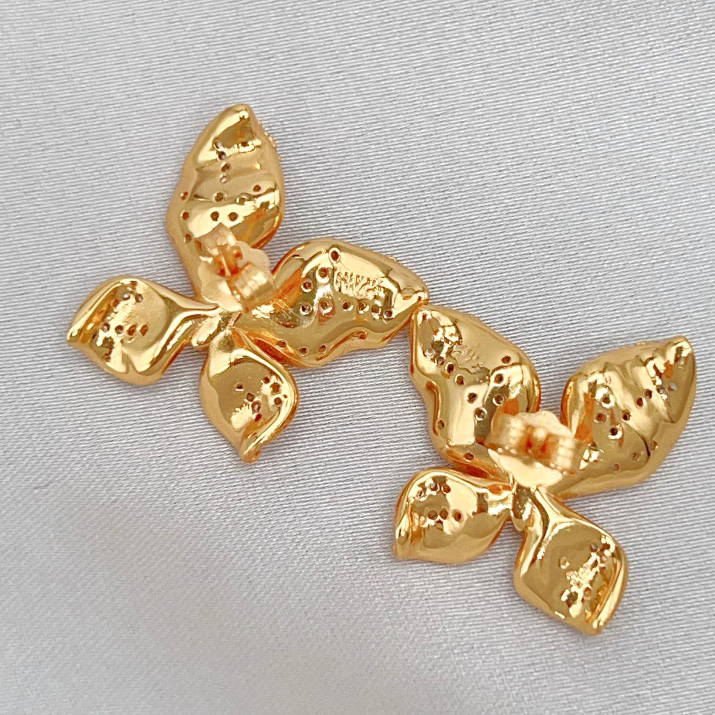 Butterfly design Earrings and Ring in silver 925