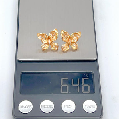 Butterfly design Earrings and Ring in silver 925
