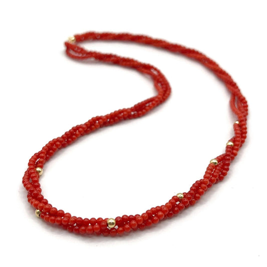 Coral Necklace In Gold 18K High Quality