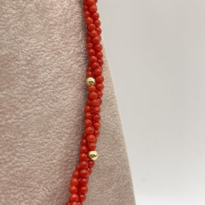 Coral Necklace In Gold 18K High Quality