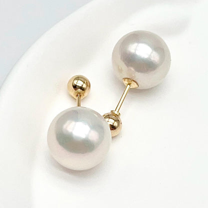 Geometric Edison Pearl Stud in 18K Gold