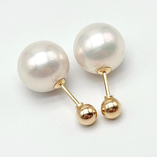 Geometric Edison Pearl Stud in 18K Gold