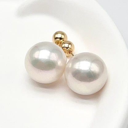 Geometric Edison Pearl Stud in 18K Gold