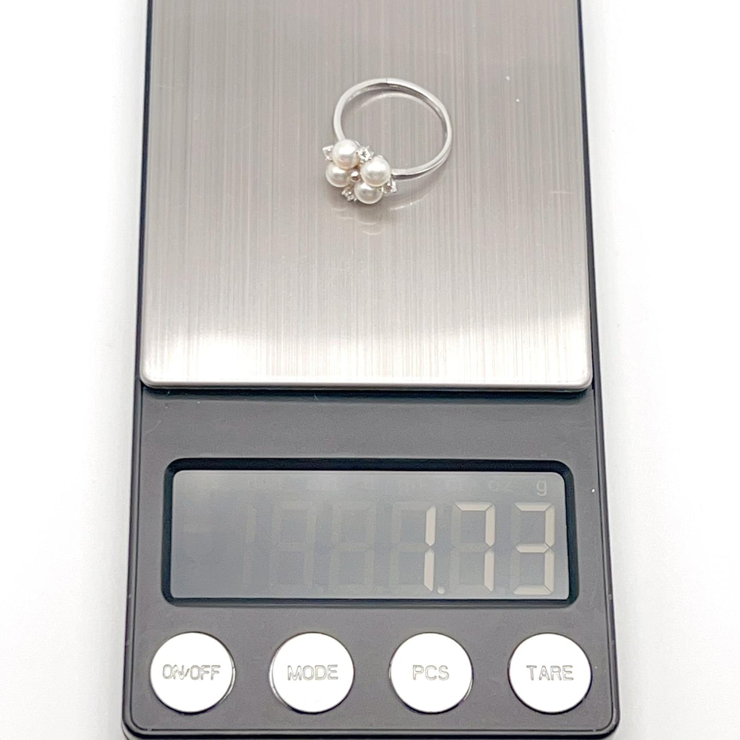 Antique Impression. Pearl Earring & Ring Set in Silver 925