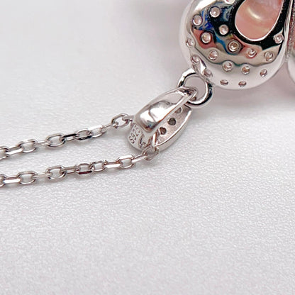 Modern Collection. Earring and Necklace of Pearl set in Silver 925. Azalea Set | Orange