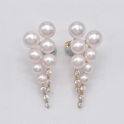 Antique Impression. Multi-pearl Ring & Earrings in Silver 925. Shooting Stars and Edelweiss