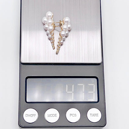 Antique Impression. Multi-pearl Ring & Earrings in Silver 925. Shooting Stars and Edelweiss