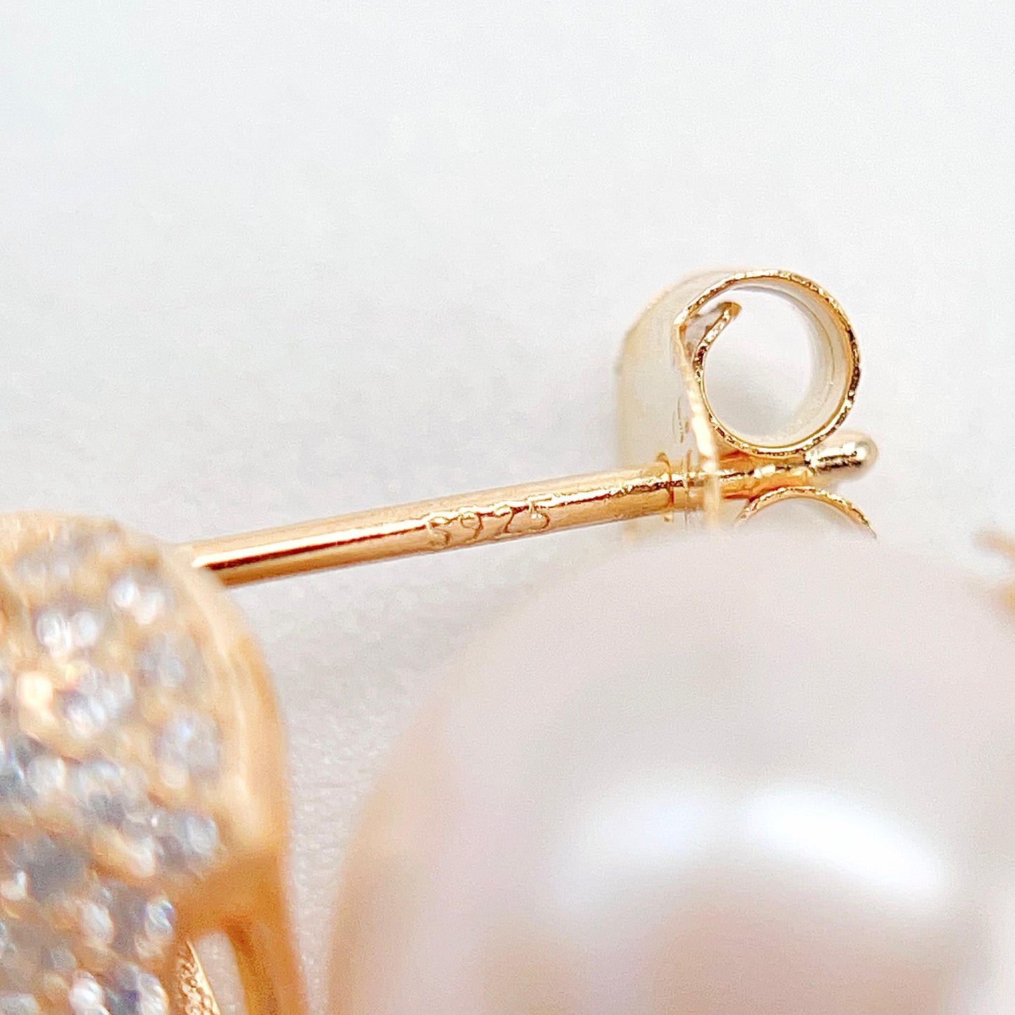 Retro Wind. Pearl Earring and Necklace in Silver 925. Leopard