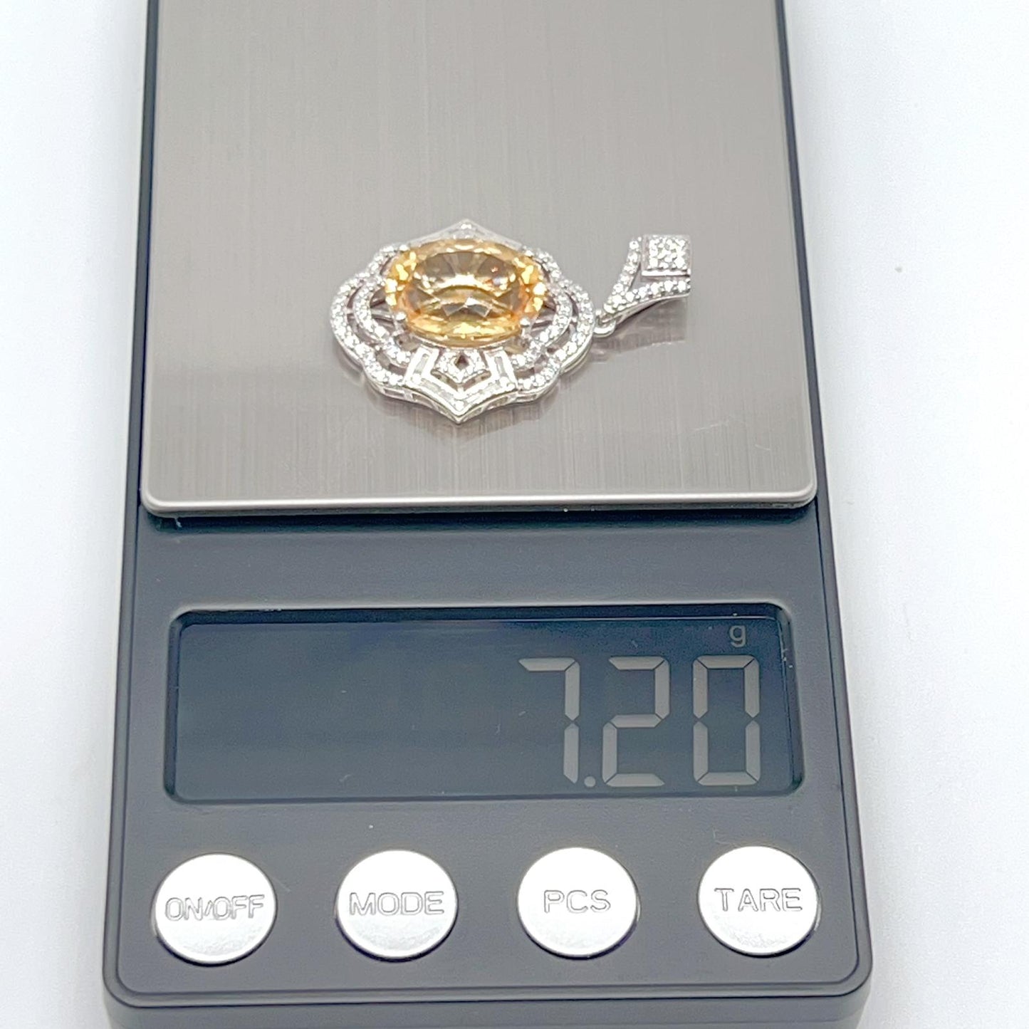 Vintage Oval Citrine Necklace and Ring Matched Set