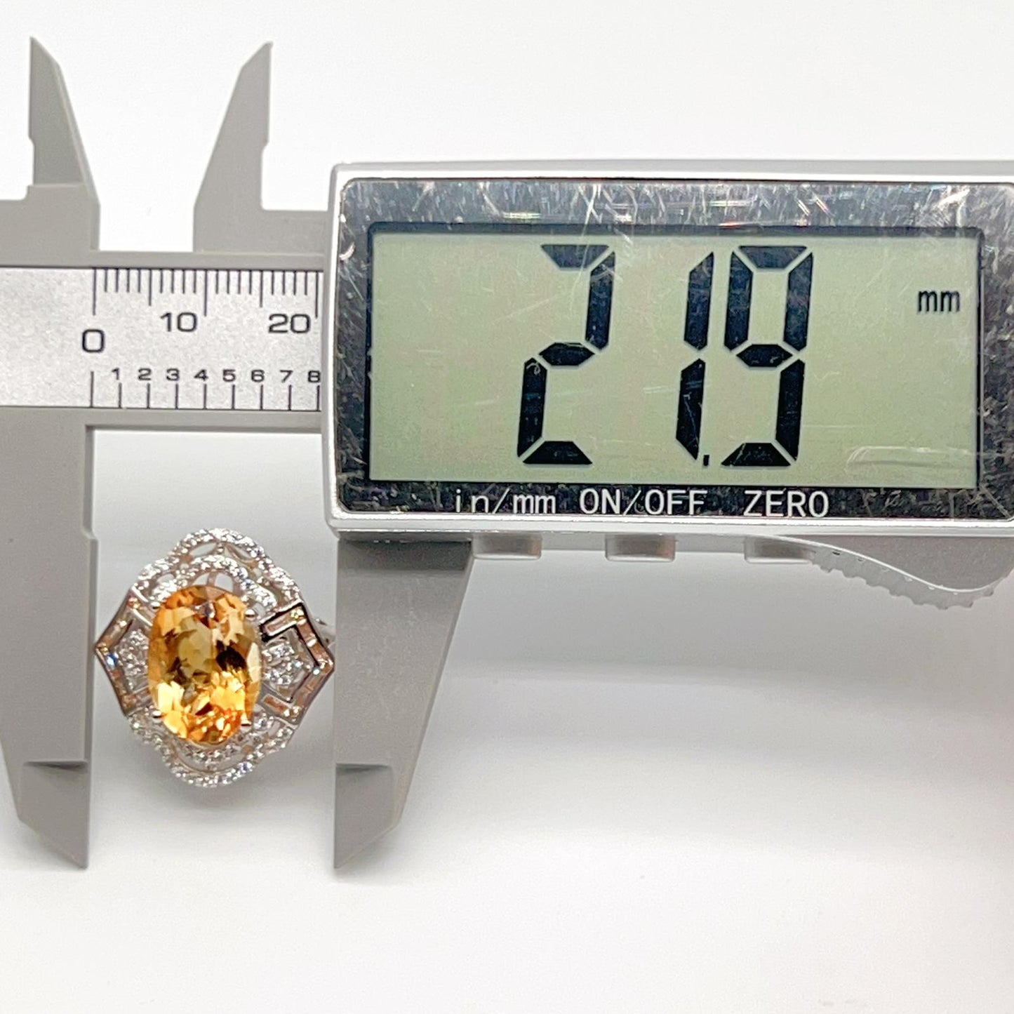 Vintage Oval Citrine Necklace and Ring Matched Set