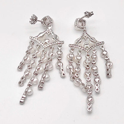 Luxury Freshwater Pearl Chandelier Drop Earrings