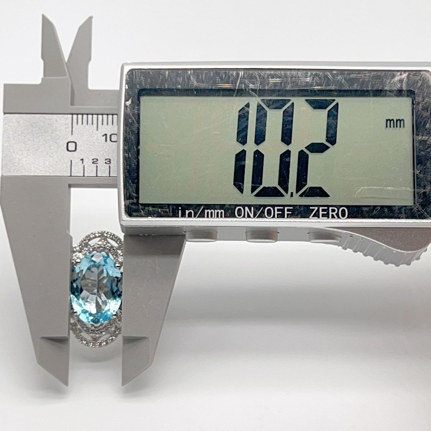 Blue Topaz & Diamond Statement Ring