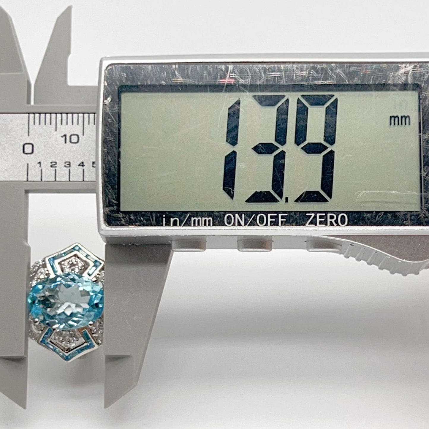 Blue Topaz & Diamond Statement Ring