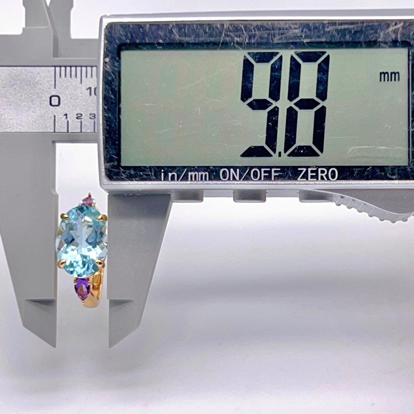 Blue Topaz & Amethyst Trilogy Ring