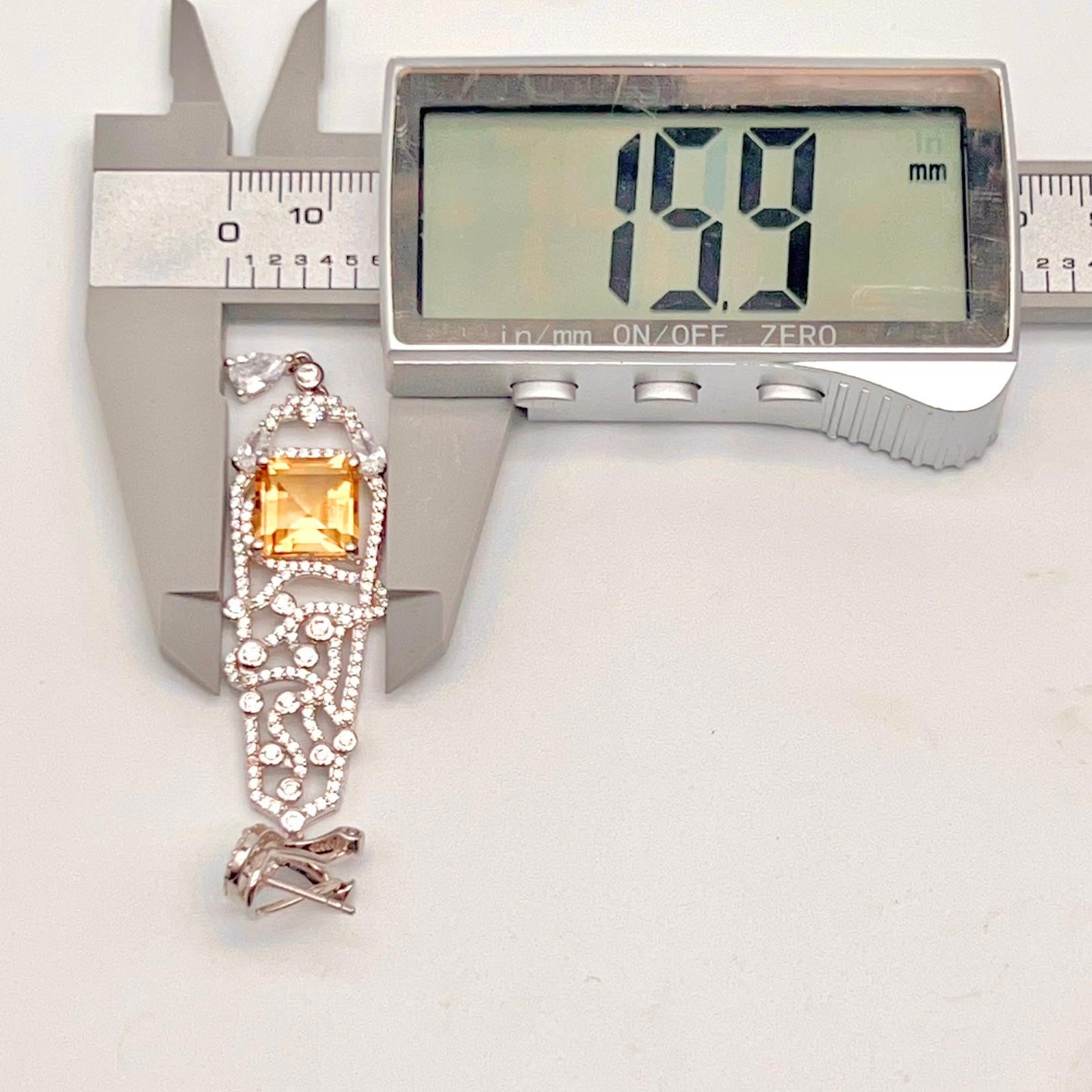 Citrine Art Deco Drops 925