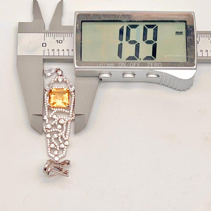 Citrine Art Deco Drops 925