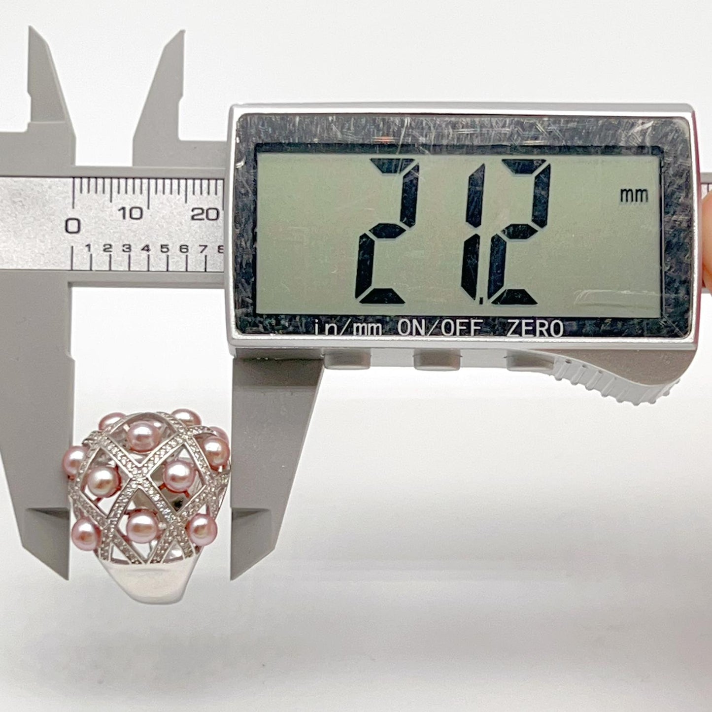 Retro Wind. Ring of Multi Pearl Purple Edition in Silver 925