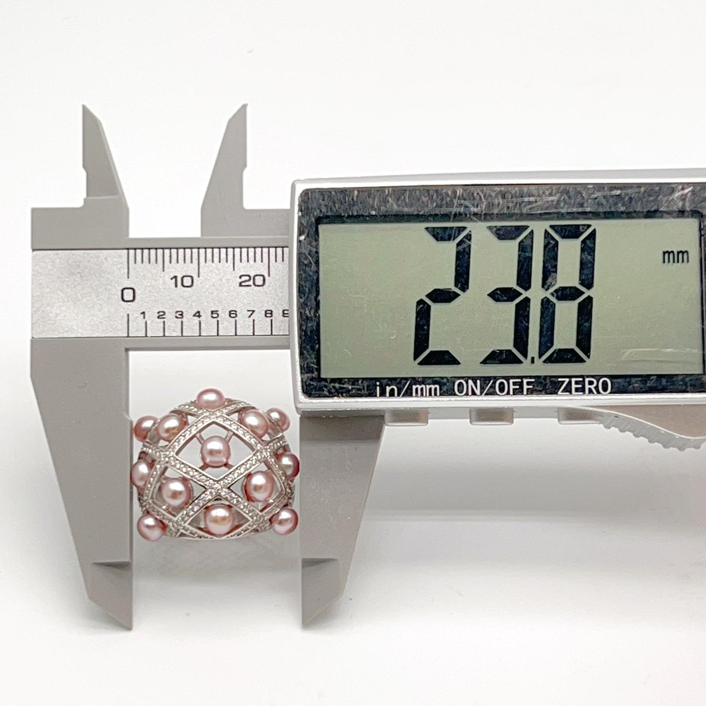 Retro Wind. Ring of Multi Pearl Purple Edition in Silver 925