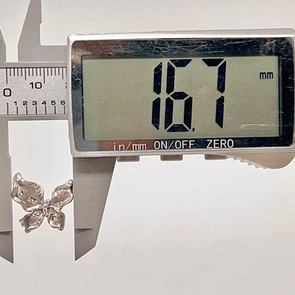 Sparkling Pavé Butterfly Stud and Ring Set in Silver 925