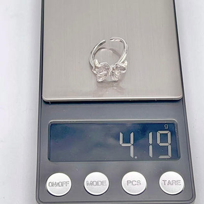 Sparkling Pavé Butterfly Stud and Ring Set in Silver 925