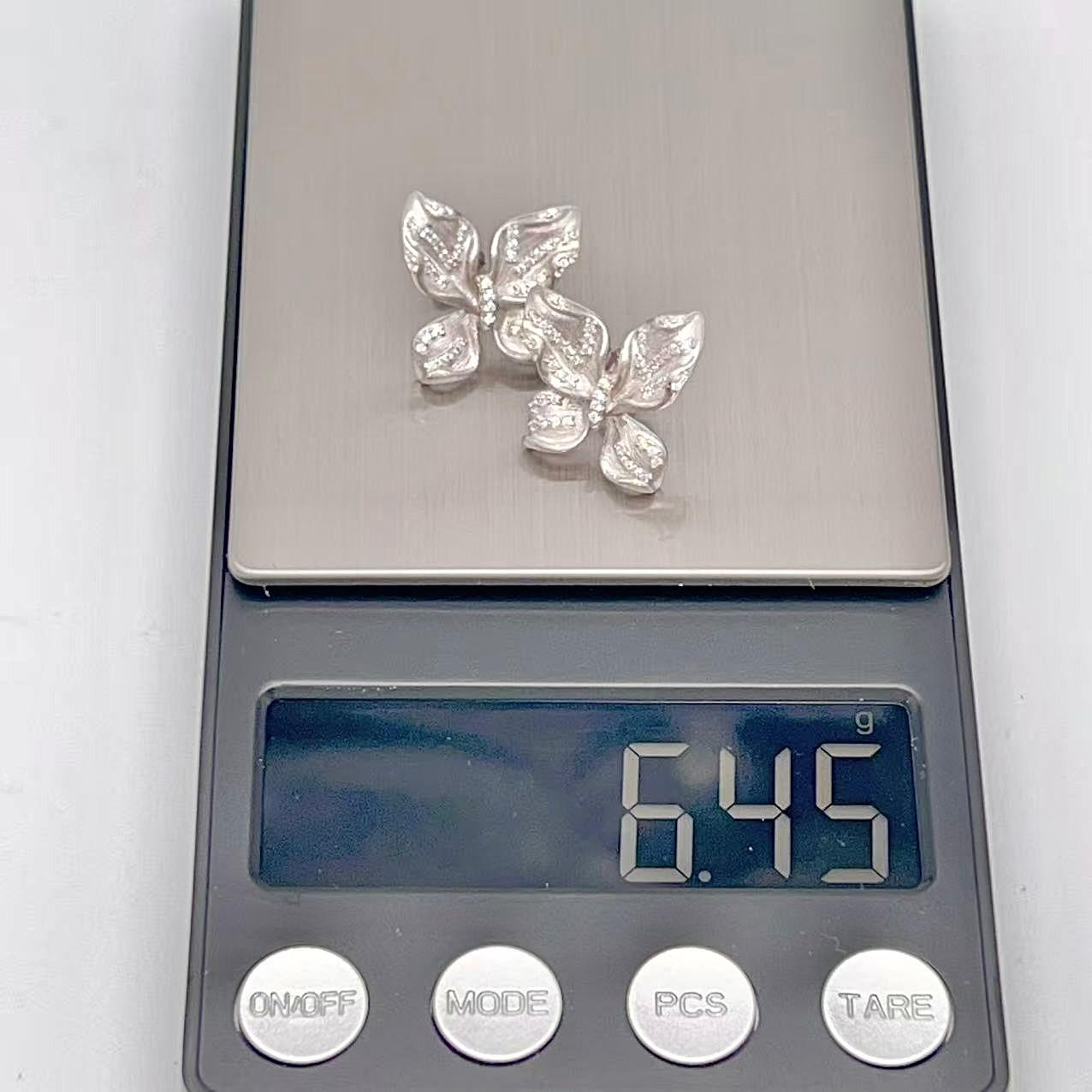 Sparkling Pavé Butterfly Stud and Ring Set in Silver 925